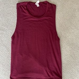 low cut burgundy tank top!